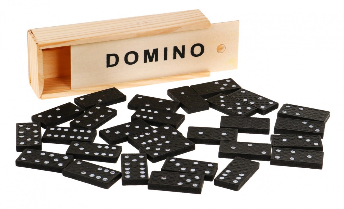 Dřevěné domino pro dospělé a děti od 3 let