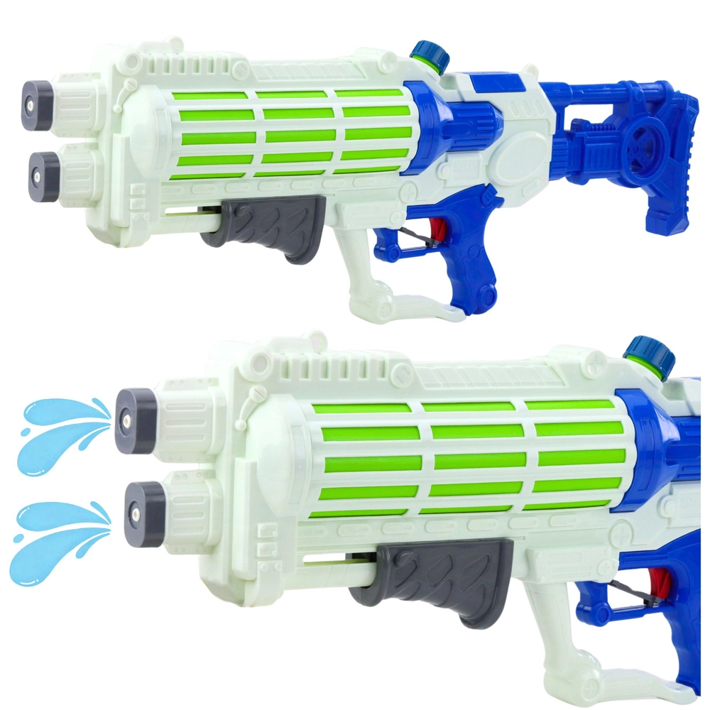 Velká vodní pistole s dvojitým proudem 1250 ml, 74 cm