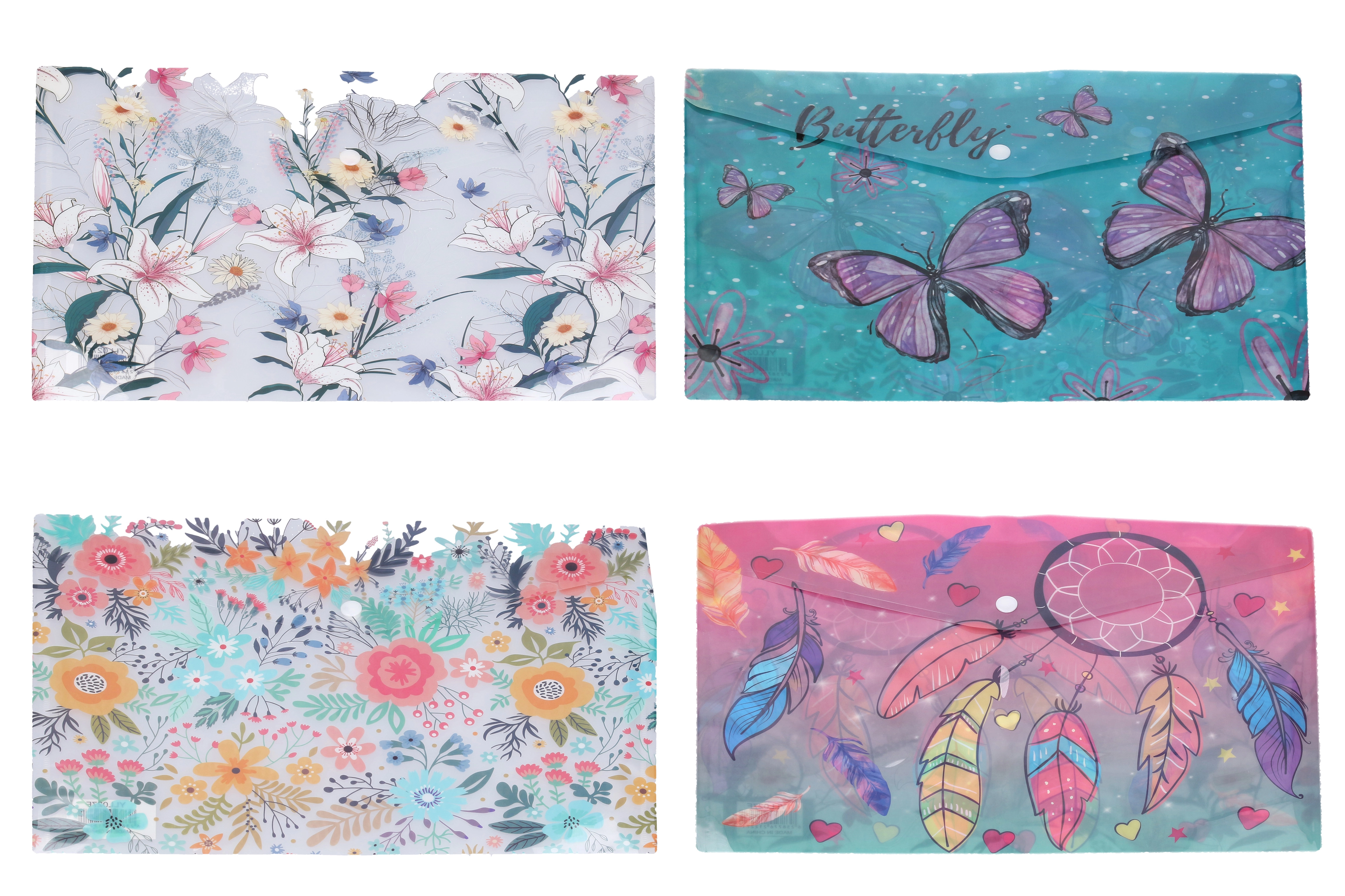 Plastová kapsa s drukem 16,5 × 12 cm – mix designů