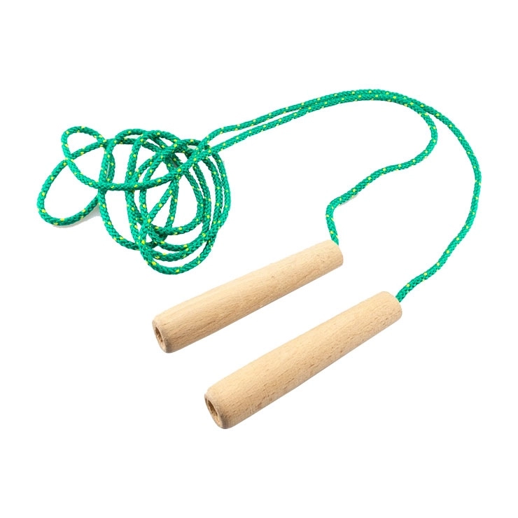 Kvalitní švihadlo 2 m s dřevěnými rukojeťmi