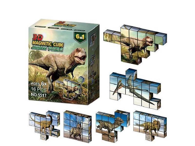 Magnetická stavebnice dinosauři 16 dílků