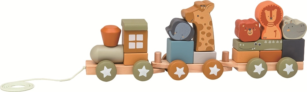 2Kids Toys Dřevěný vláček se zvířátky