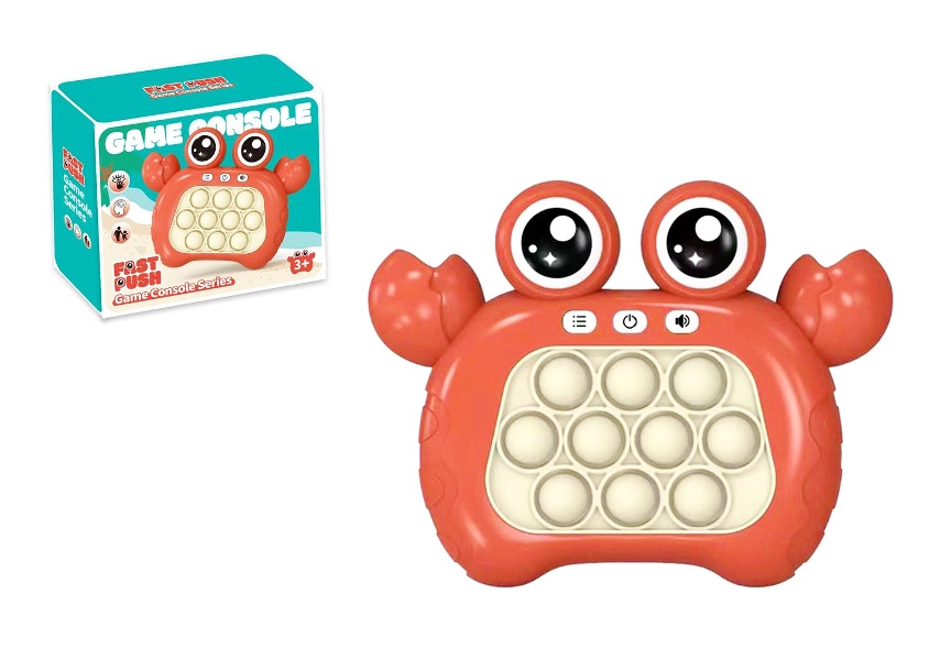 Interaktivní krab – elektronická paměťová hra s tlačítky pop it