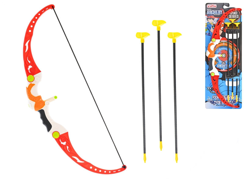 Dětský luk 56 cm se šípy a terčem s přísavkami