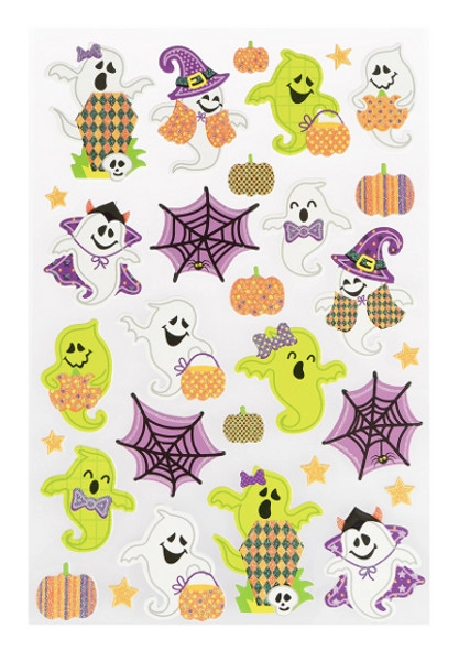 Halloweenové samolepky duchové