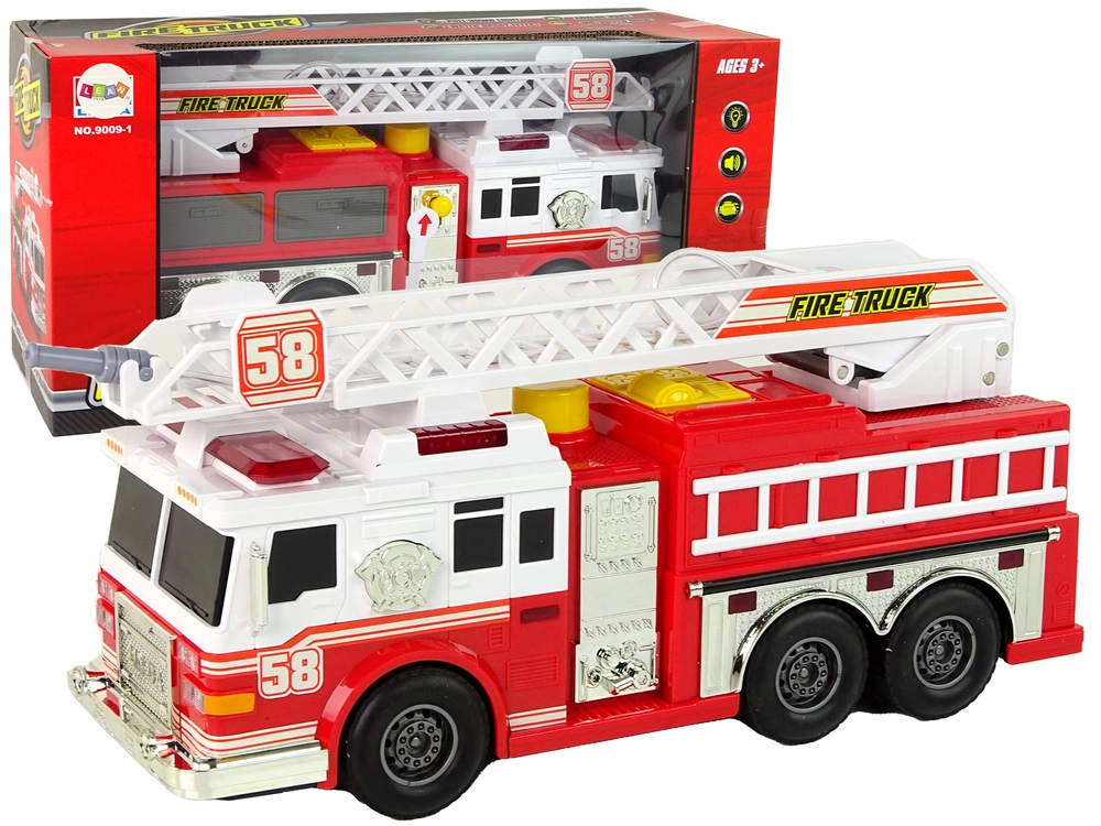 LEANToys Hasičský vůz s funkcí stříkání vody