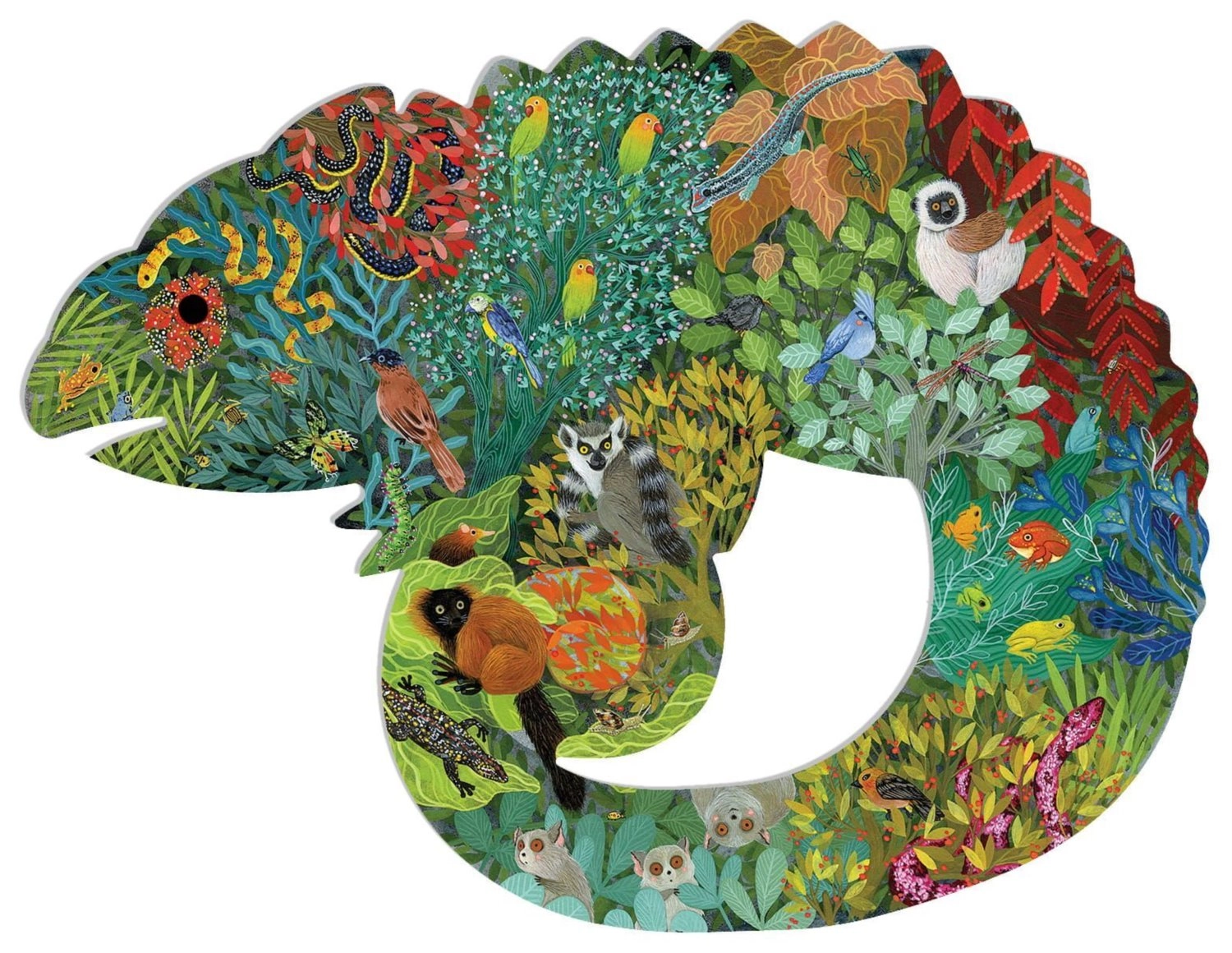 Levně Puzzle DJECO Chameleon 150 dílků