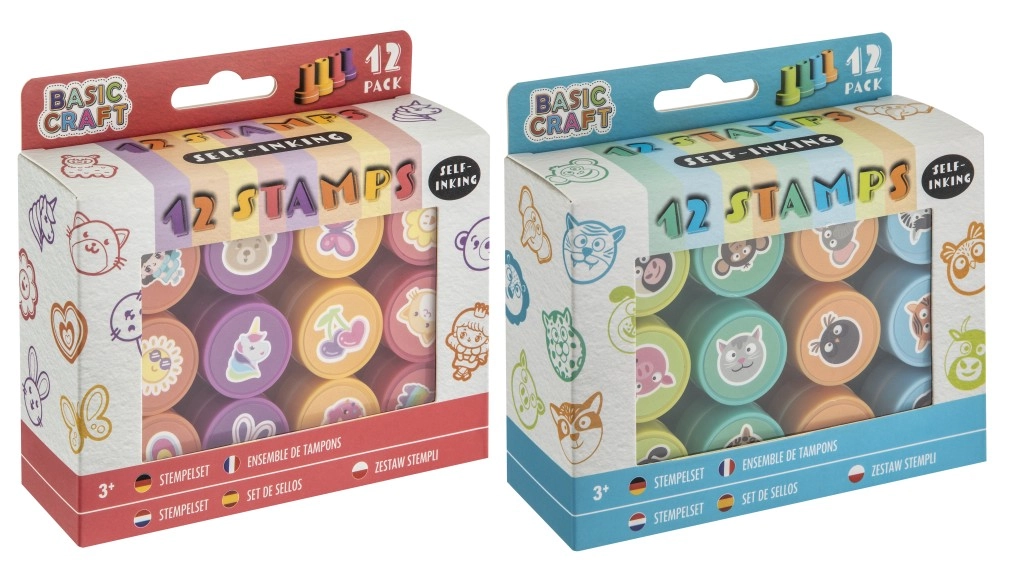 Veselá razítka samobarvící 12 ks