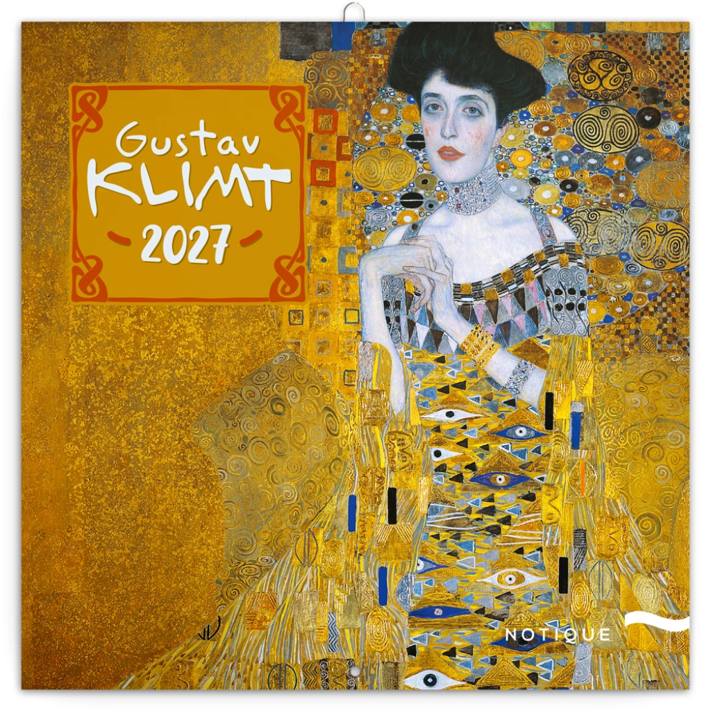Notique mřížkový kalendář Gustav Klimt 2027 30 × 30 cm