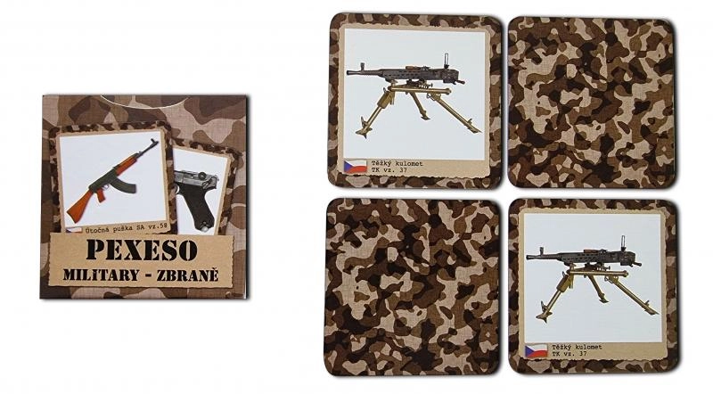 Levně Pexeso Retro Vojenské Zbraně