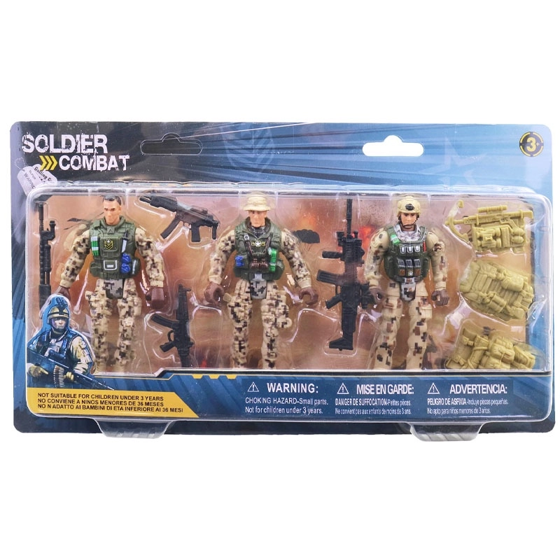 Sada figurek vojáků s příslušenstvím