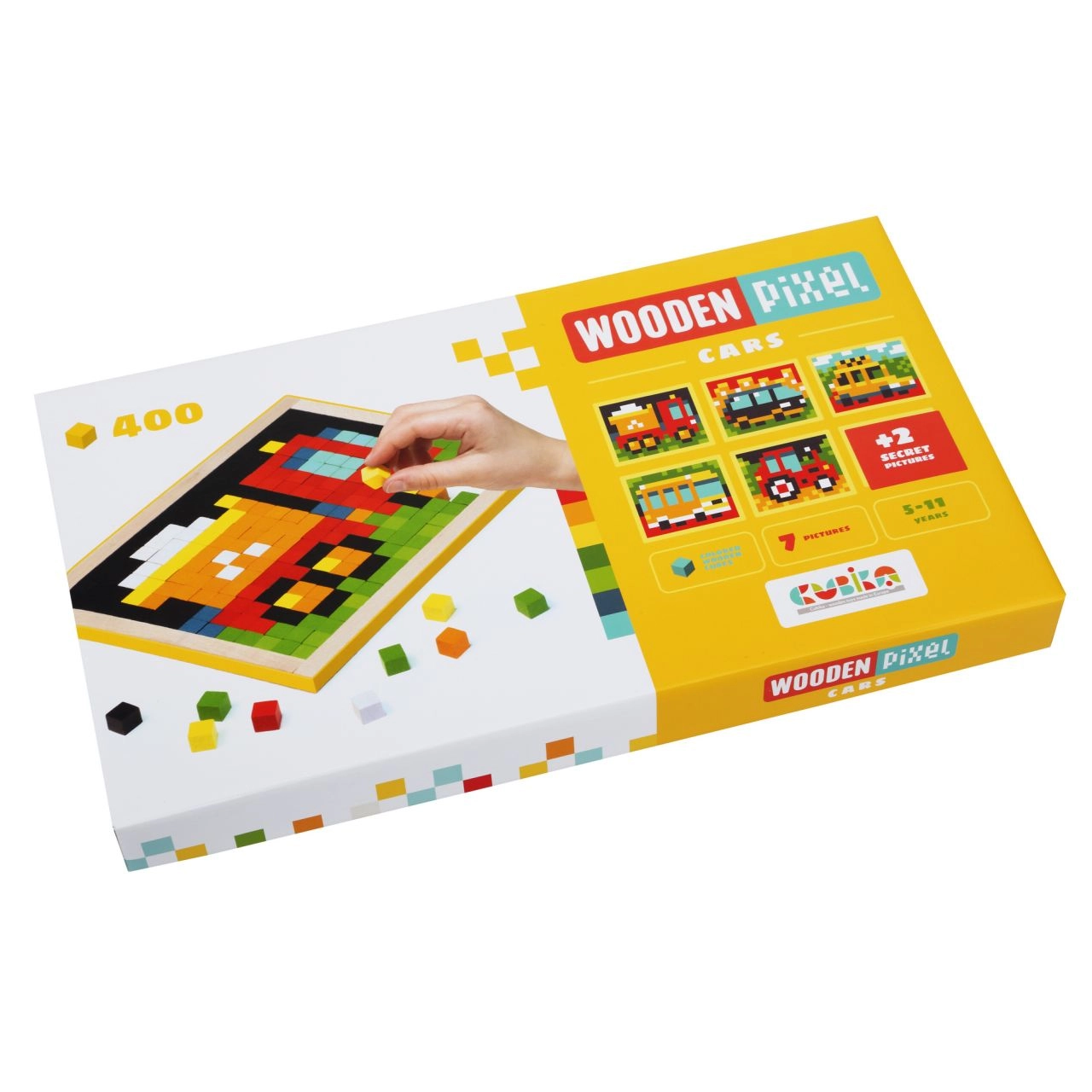 Mozaika - Pixely dřevěné, Auta 400 kostek (Cubika)