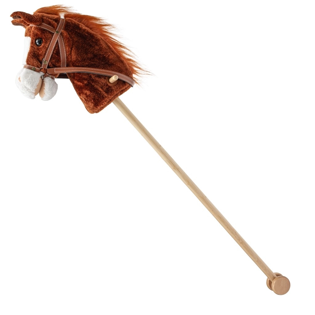 Hobby horse se zvuky a kolečky BABY MIX Brown