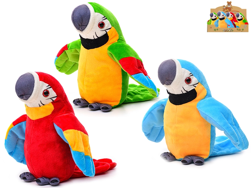 Plyšový papoušek 15 cm