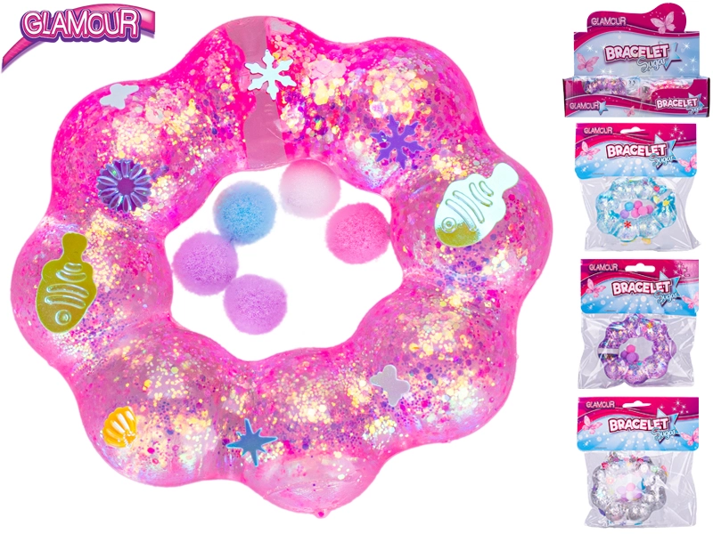 Glamour strečový náramek s flitry 8,5 cm