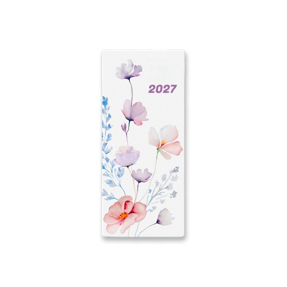 Měsíční diář Flowers 2027 v PVC obalu