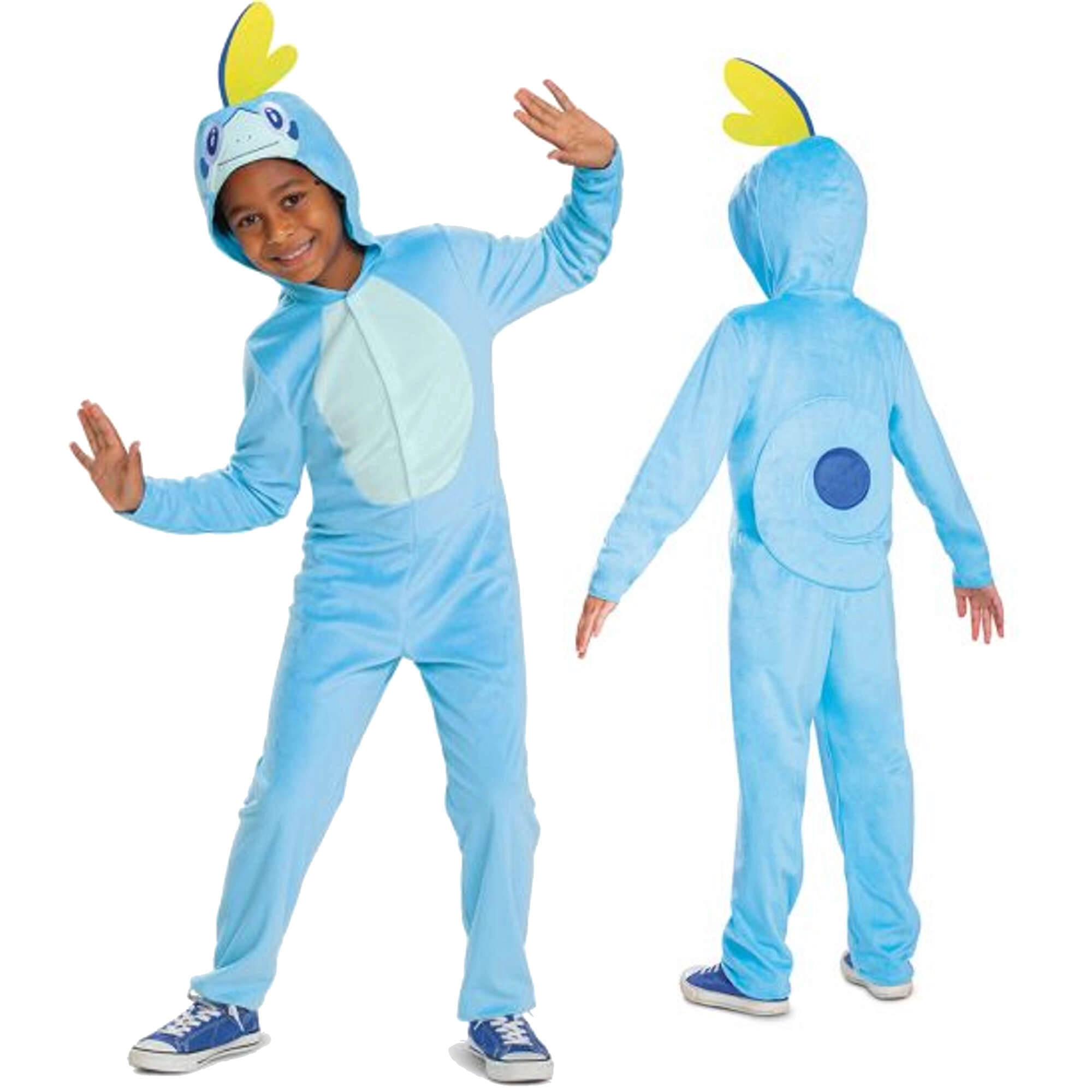 Dětský kostým POKEMON Sobble kigurumi, modrá onesie 126–136 cm (7–8 let)