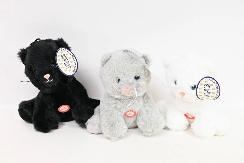 Plyšová kočka se zvukem 15 cm