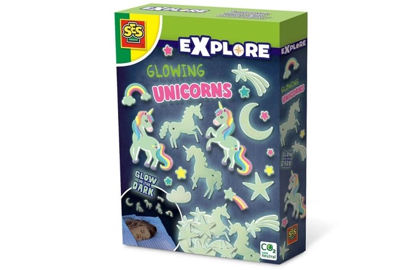 SES Explore svítící jednorožci ve tmě – samolepky na zeď