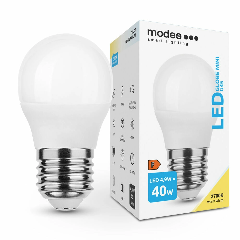 Modee E27 4,9W mini globe LED teplá 2700K