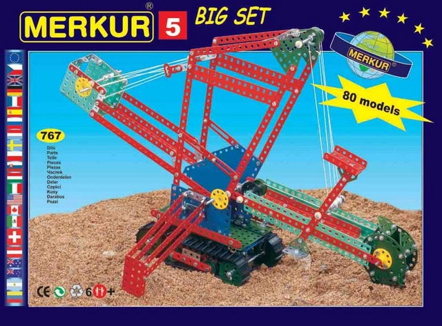 Levně Stavebnice MERKUR 5 – velká kovová konstrukční sada pro 84 modelů