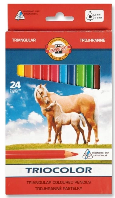 Levně Trojhranné pastelky Koh-i-noor 24 ks Triocolor