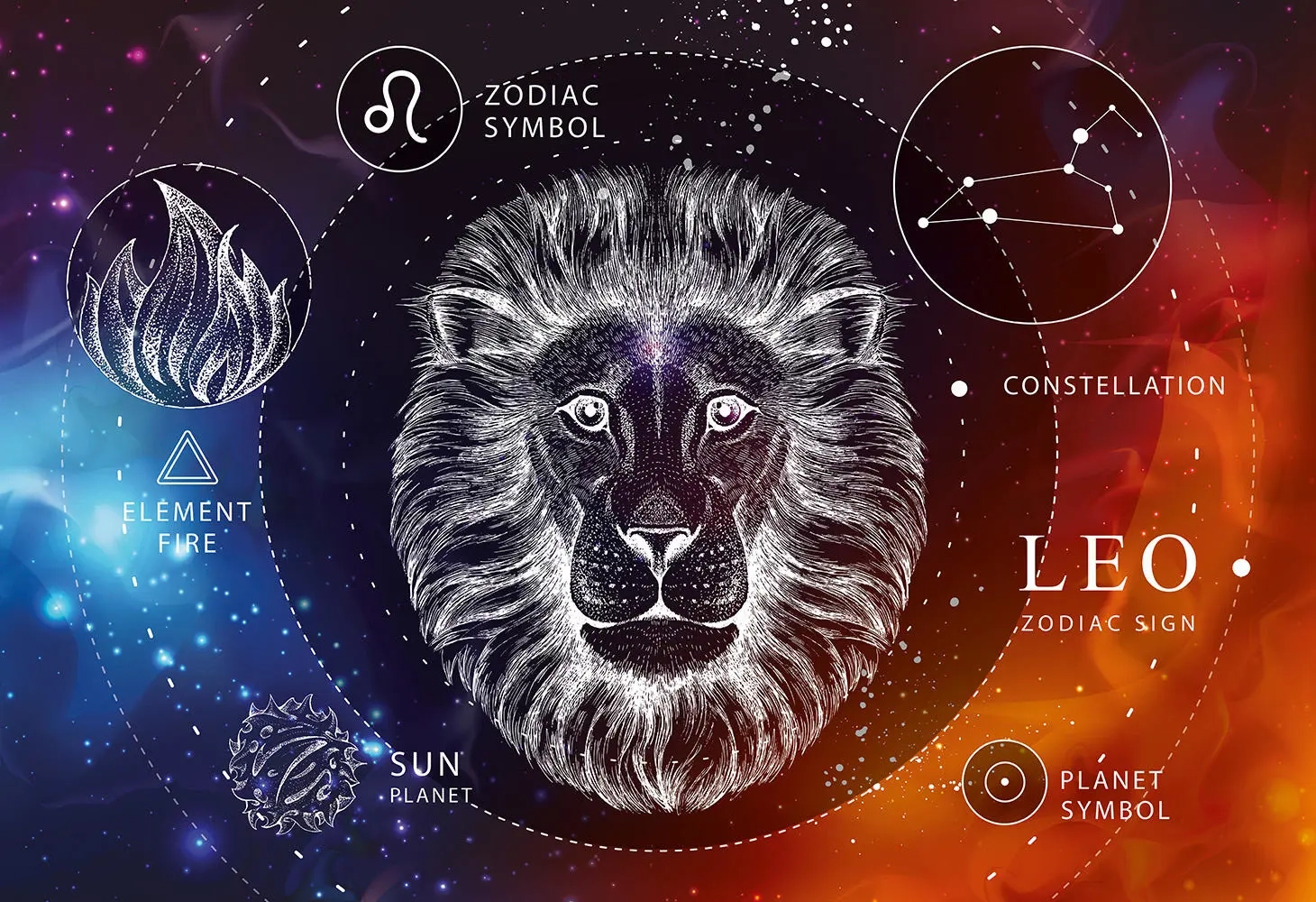 Puzzle Zvěrokruh Lev 250 Dílů