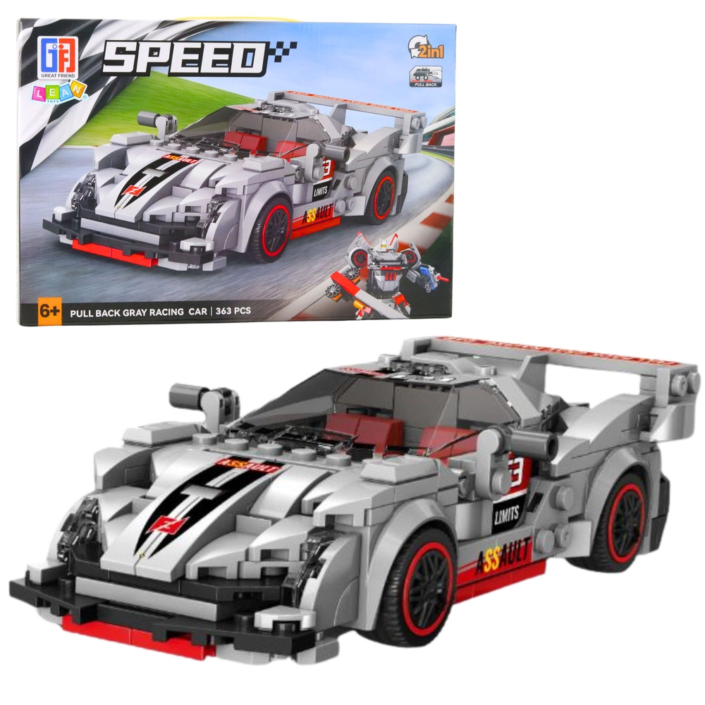 Stavebnice auto a robot 2v1, 363 dílků