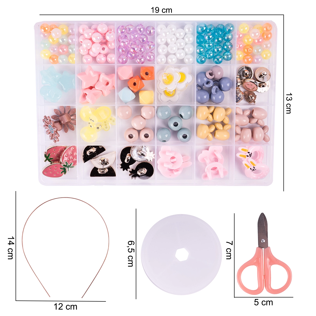 Sada korálků na výrobu náramků 240 ks