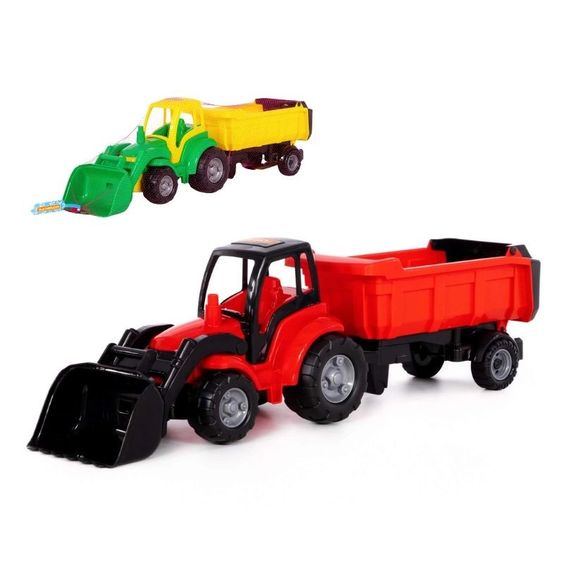Dětský traktor Šampion s lopatou a přívěsem