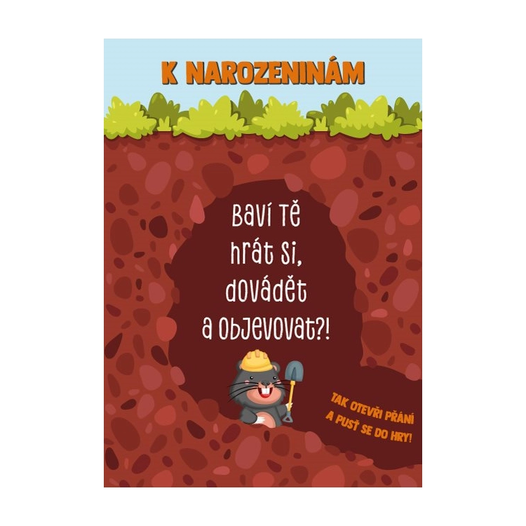 Přání s postřehovou hrou - Narozeniny Albi