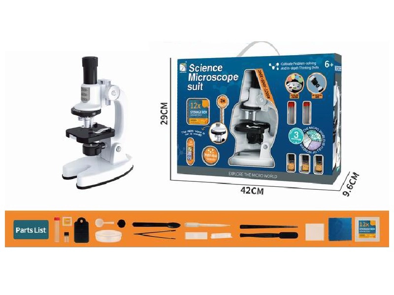 digitální mikroskop led1200 – dětská vědecká sada s příslušenstvím