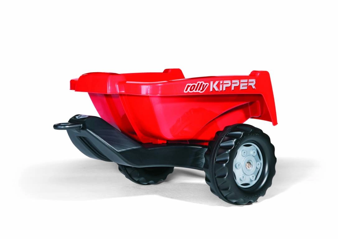 Červená sklápěcí vlečka za traktor Kipper