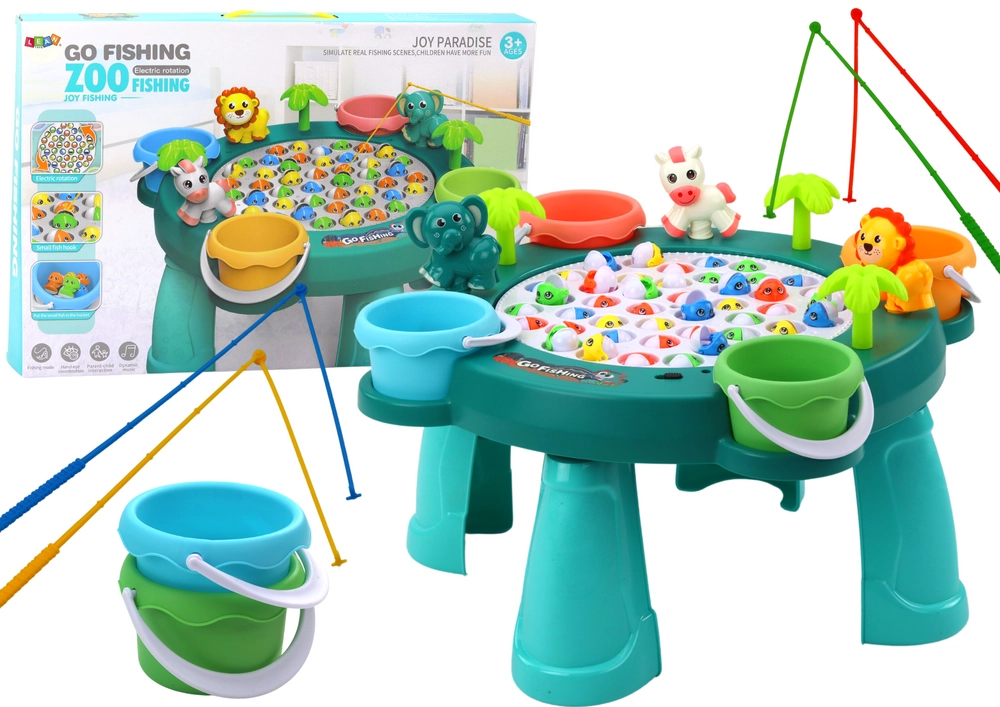 Lean Toys Rybářská arkádová hra Zelený stůl