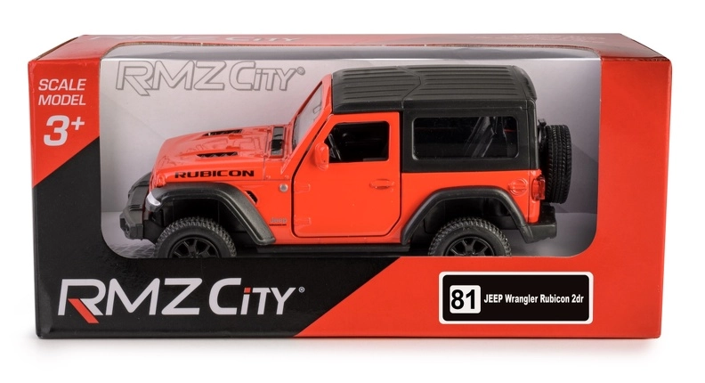 Kovový model auta JEEP Wrangler Rubicon 2021 Hard Top 1:35 červený