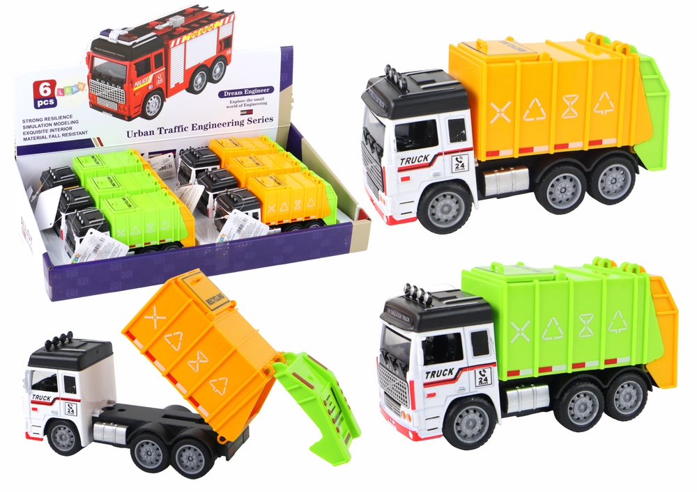 Lean Toys Přívěs na auto popelářský vůz 2 barvy