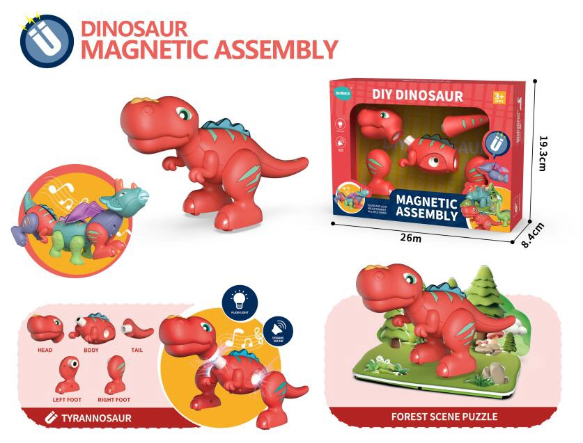 Interaktivní dinosaurus Tyrannosaurus Rex se světlem a zvukem