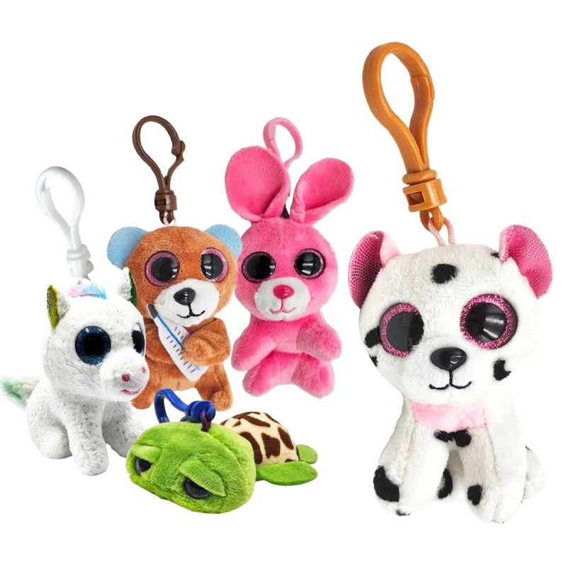 Plyšový přívěsek s velkýma očima 9 cm