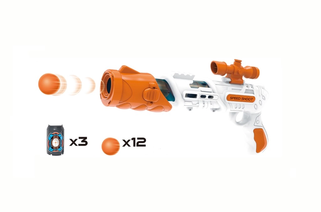 Pistole na pěnové míčky 34 cm