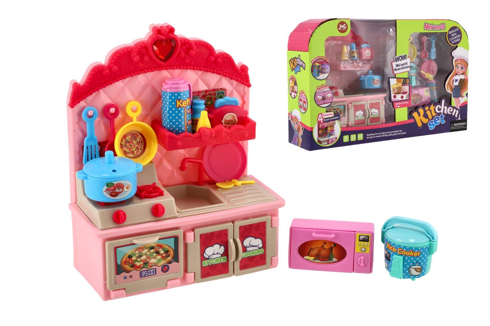 dětská kuchyňka s doplňky v krabici