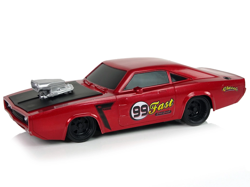 Levně rc auto klasický muscle car 1:20 červené s dálkovým ovládáním