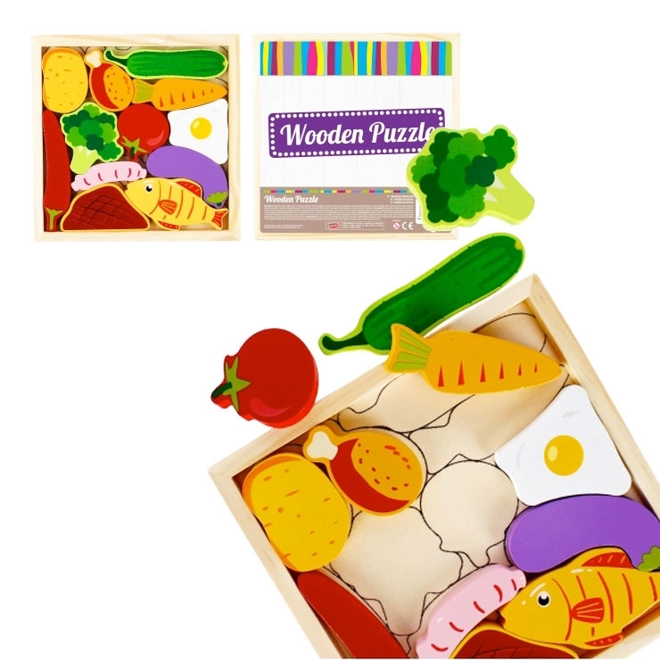 Dřevěné vkládací puzzle Kuchyně