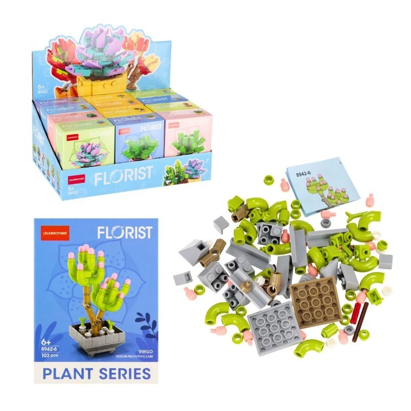 Stavebnice Květiny 12 druhů – 71 dílků