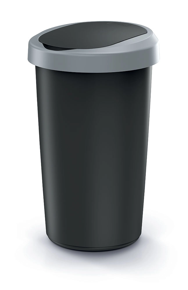 Prosperplast Odpadkový koš COMPACTO 50 L černý/světle šedý