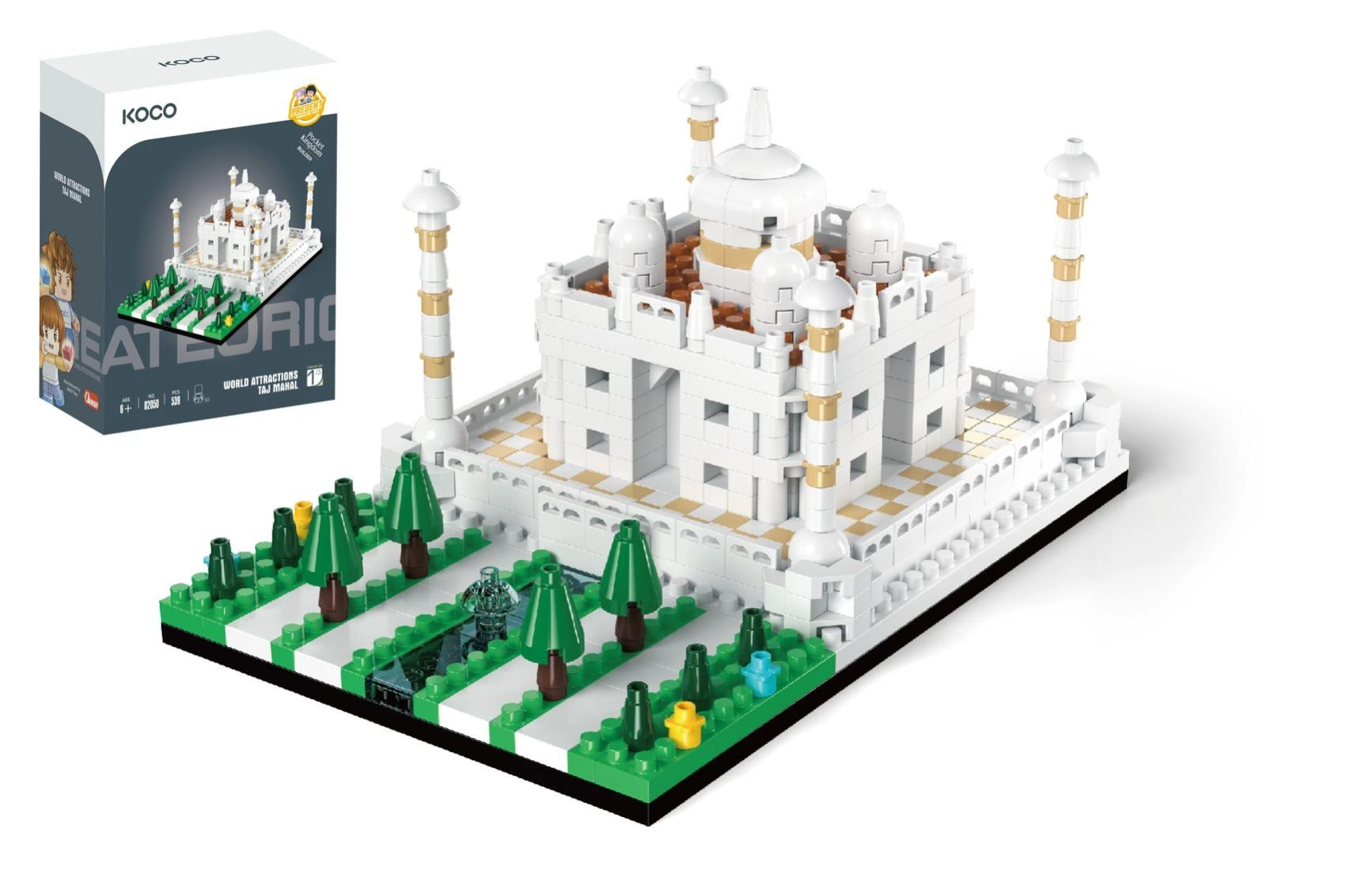 Stavebnice mini KOCO Taj Mahal – plastová sada 539 ks