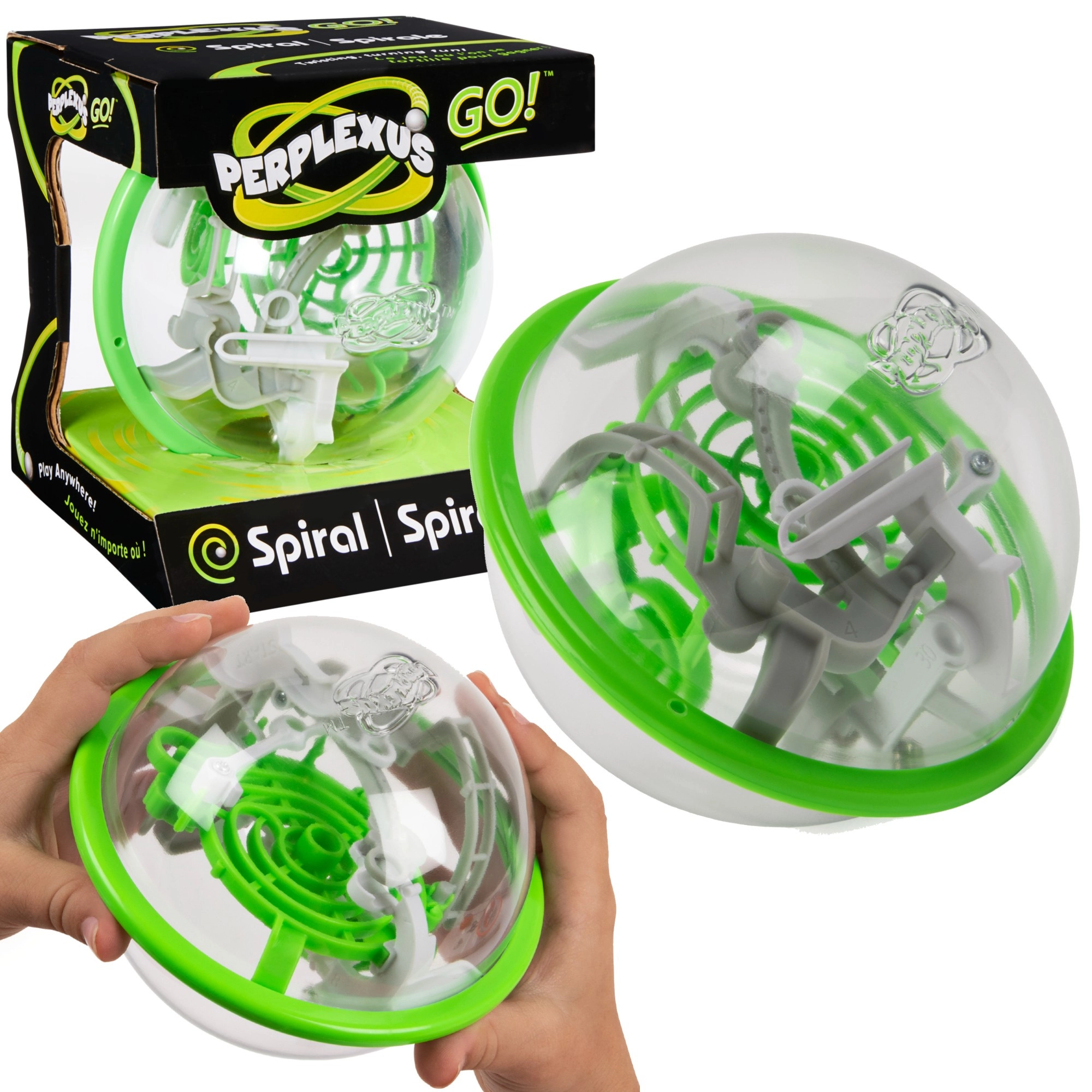 Perplexus Go spirálový 3D labyrint – zelená koule