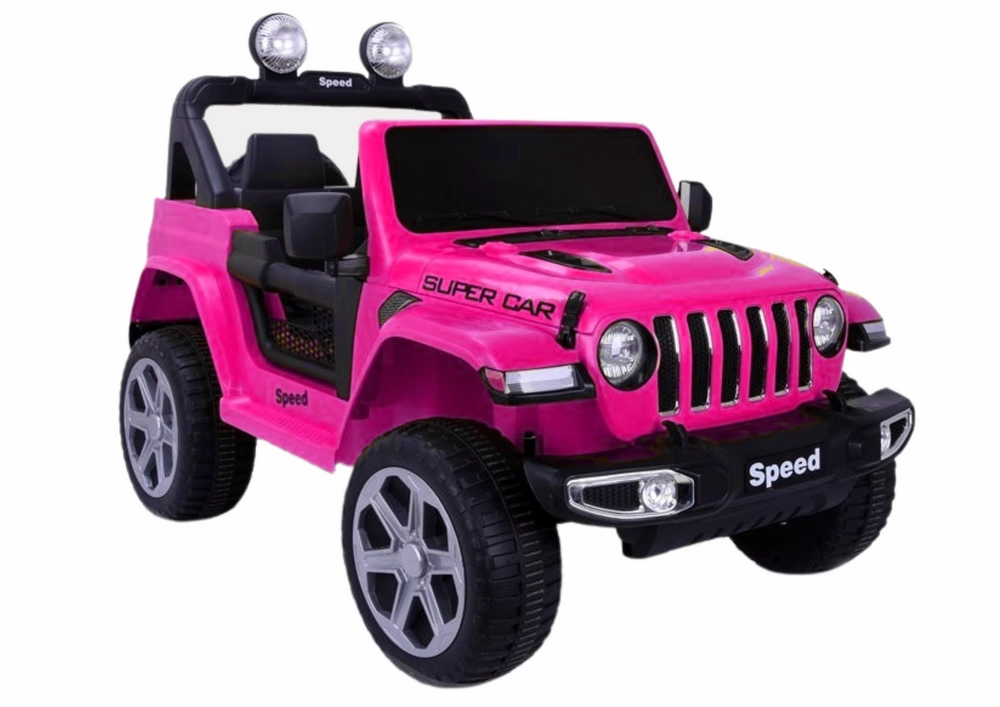 Elektrické autíčko Jeep Wrangler Rubicun lakované růžové