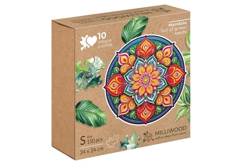 Milliwood Peace Harmony mandala naděje – dřevěné puzzle 150 dílků