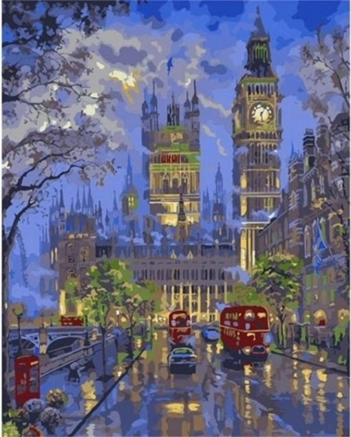 Norimpex Malování podle čísel Londýn v noci 40 × 50 cm