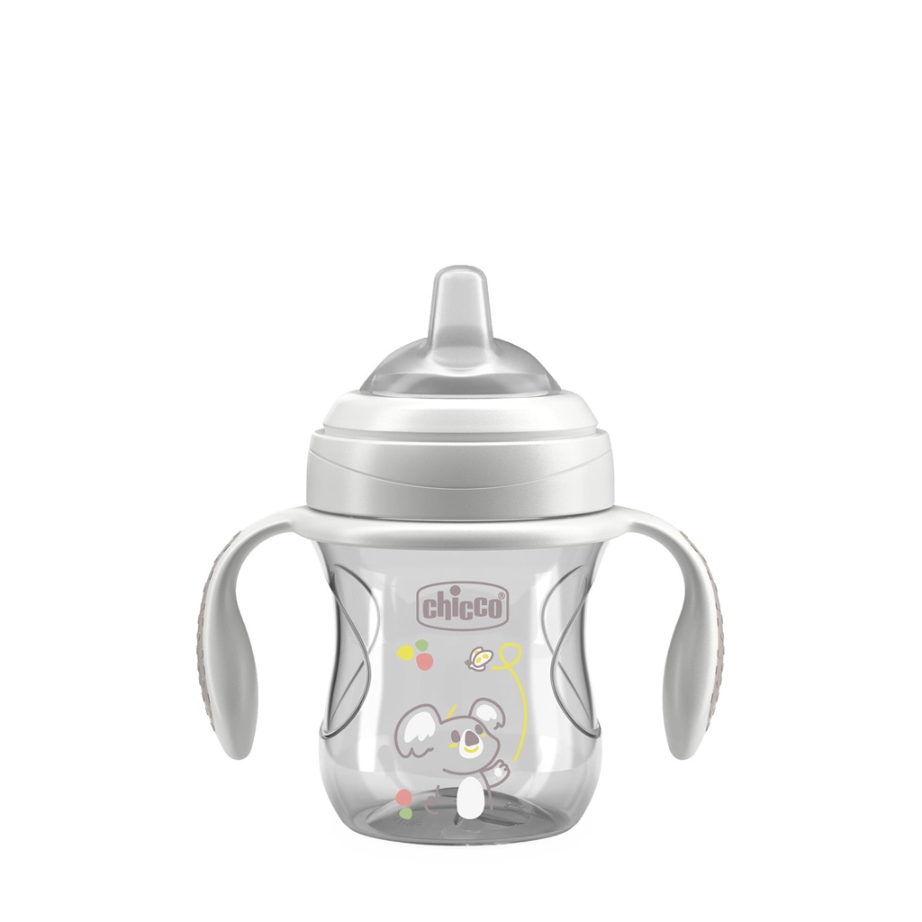 Chicco Transition Cup 4m+ tréninkový hrnek s držadly Grey 200 ml